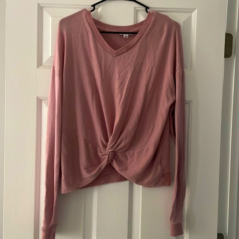 Pink Twist-tie sweater